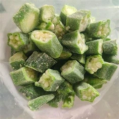 जमी हुई भिंडी को काटें